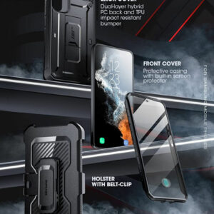 Supcase 360 Backcase met screenprotector Samsung A54 - Zwart 4