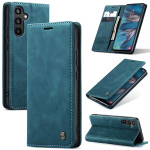 Caseme Retro Backcase hoesje Samsung Galaxy A34 - Blauw 1