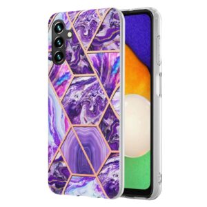 Fonu Marmer backcover hoesje Samsung Galaxy A34 - Paars 1