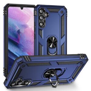 Fonu Ringhouder Backcover hoesje Samsung A34 - Blauw 1