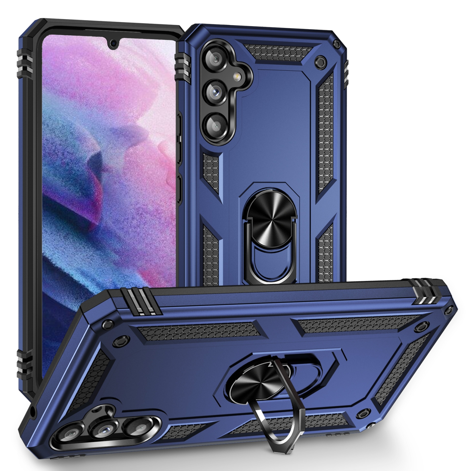 Ringhouder Backcover hoesje Samsung A34 - Blauw