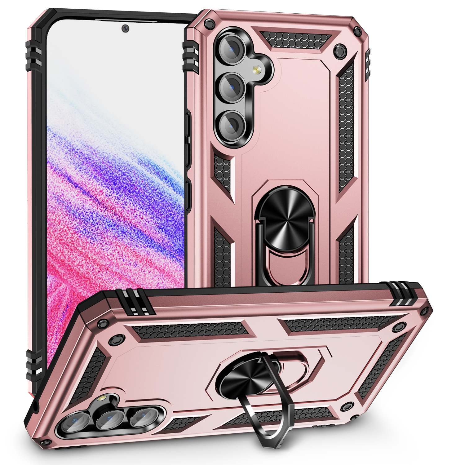 variatie Ringhouder Backcover hoesje Samsung A54 – Roségoud