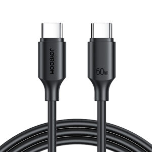 Joyroom 1m Type-C naar Type-C datakabel – 60W snellaadfunctie – Zwart