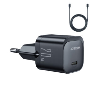 Joyroom 20W mini oplader - USB-C poort - inclusief 1m kabel - zwart 1