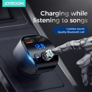 Joyroom Draadloze 18W MP3-speler met oplaadfunctie voor in de auto en USB-A-poorten in zwart 2