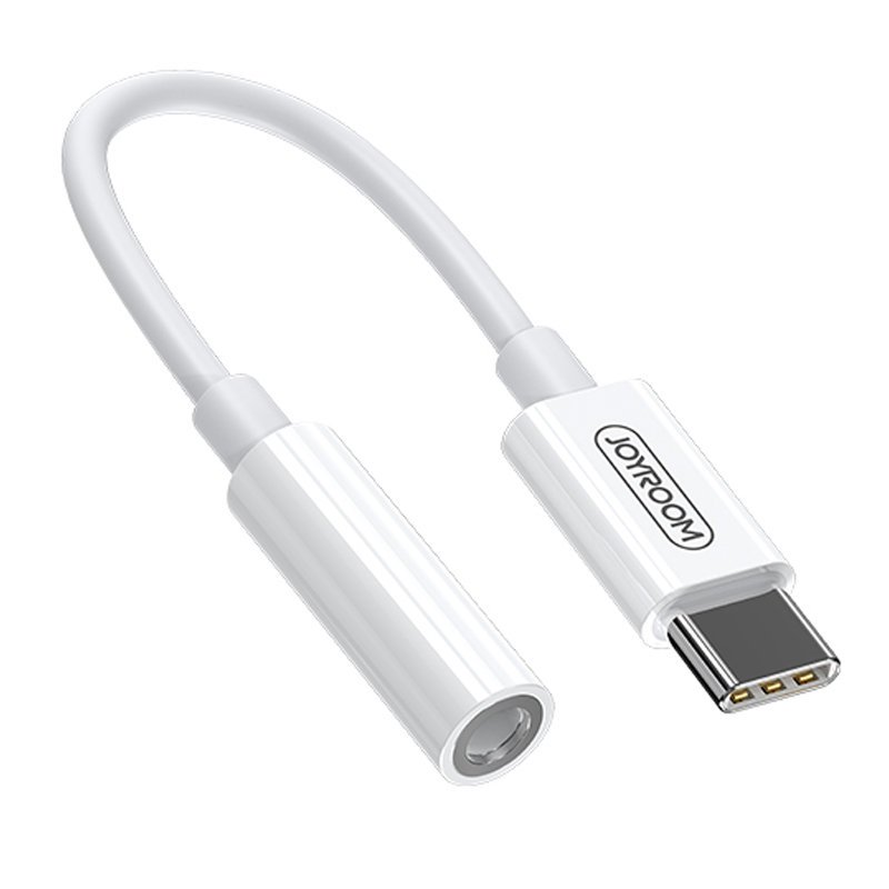 variatie Joyroom USB Type-C naar Audio Jack 3.5mm kabel – Wit