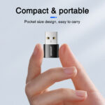Joyroom USB 2.0 A naar USB-C Adapter 2-Pack – Zwart - 6