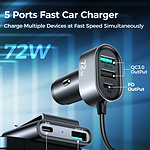 Joyroom autolader met 72W - USB-A en USB-C poorten - 2