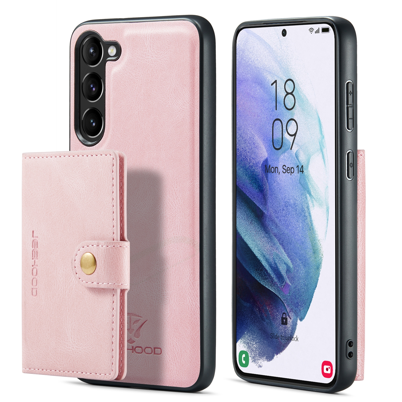 Samsung Galaxy A54 Magnetische backcover wallet hoesje - Roze