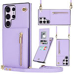 Solidenz Fashion Wallet hoesje met koord Samsung Galaxy S23 Ultra - Violet cross-sell thumbnail