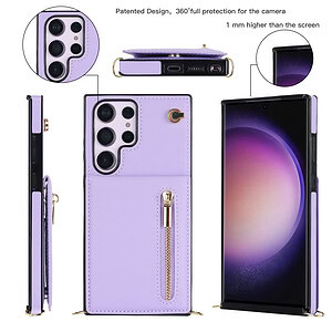 Fashion Portemonnee hoesje met koord Samsung Galaxy S23 Ultra - Violet 2