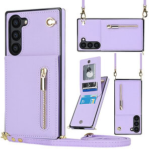 Fashion Portemonnee hoesje met koord Samsung Galaxy S23 - Violet 1