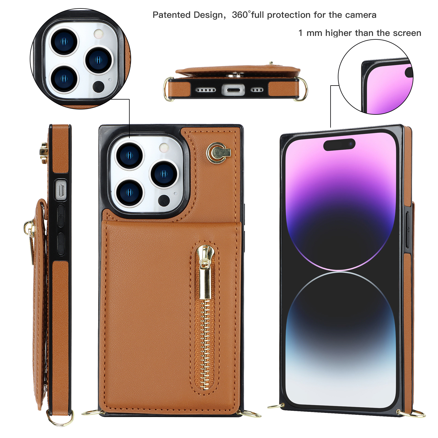 ESONG Wallet telefoonhoes voor iPhone 13 PRO,Flip Leer Holster mobiele