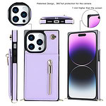 Solidenz Fashion Wallet hoesje met koord iPhone 14 Pro Max - Violet - 1