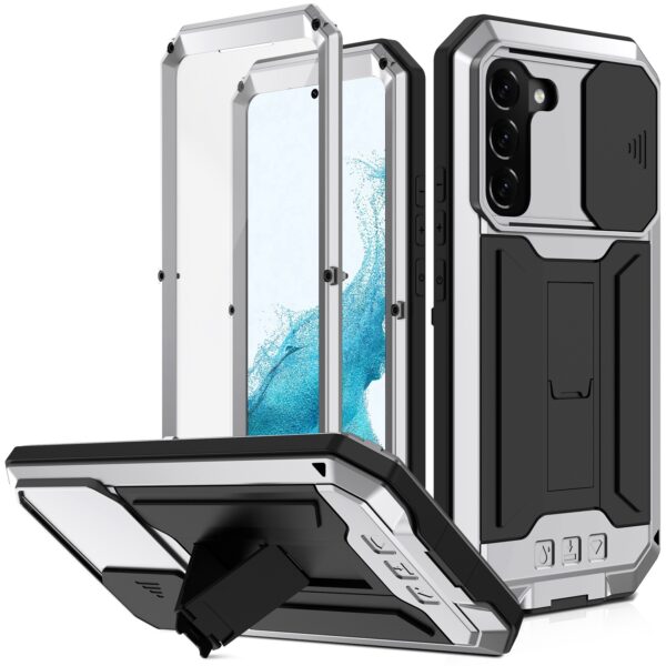 Stofdicht metalen hoes Samsung Galaxy S22 Plus - Zilver