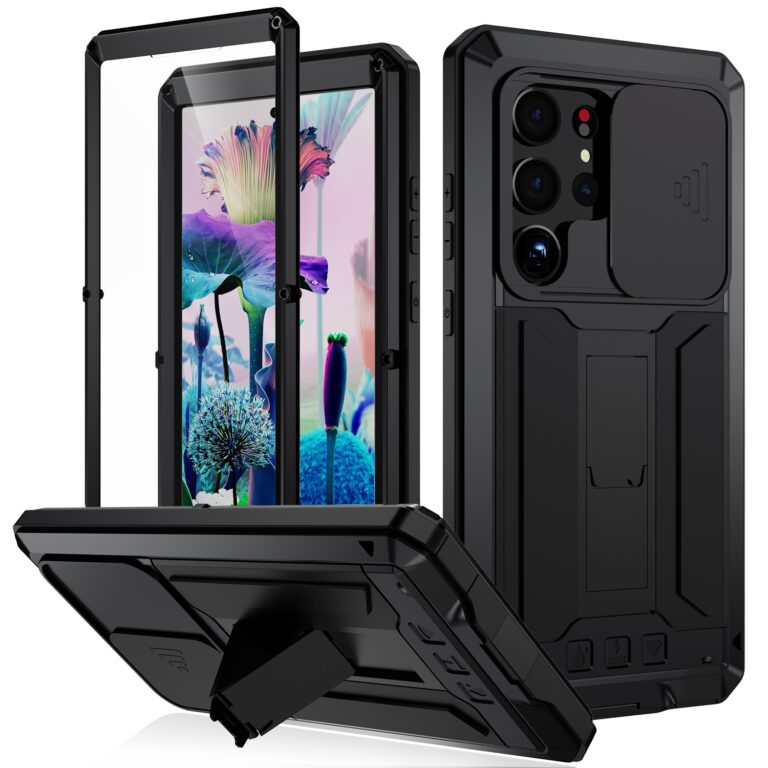 Stofdicht metalen hoes Samsung Galaxy S23 Ultra - Zwart