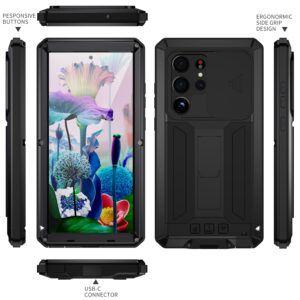 Fonu Stofdicht metalen hoes Samsung Galaxy S23 Ultra - Zwart 2