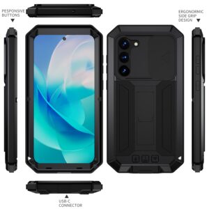 Fonu Stofdicht metalen hoes Samsung Galaxy S23 - Zwart 2