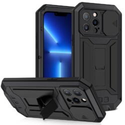 Stofdicht metalen hoes iPhone 13 Pro - Zwart