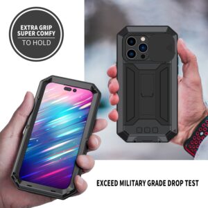 Fonu Stofdicht metalen hoes iPhone 14 Pro Max - Zwart 3