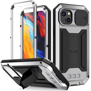 Fonu Stofdicht metalen hoes iPhone 14 - Zilver 1