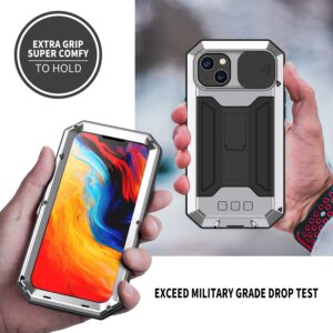 Fonu Stofdicht metalen hoes iPhone 14 - Zilver 3
