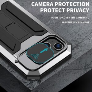 Fonu Stofdicht metalen hoes iPhone 14 - Zilver 4