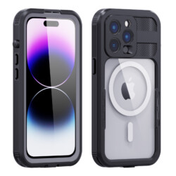 Turtle Shift Volledig waterdicht en stofdicht hoesje iPhone 14 Pro - Magnetische ring