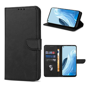 Solidenz Bookcase Oppo Reno8 lite – Zwart