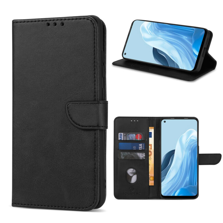 Solidenz Bookcase Oppo Reno8 lite - Zwart
