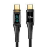 USAMS 100W USB-C naar USB-C kabel 1.2m - Digitaal Display - Zwart cross-sell thumbnail