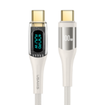 USAMS 100W USB-C naar USB-C kabel 1.2m - Digitaal Display - Beige cross-sell thumbnail