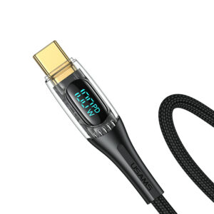 USAMS 100W USB-C naar USB-C kabel 1.2m - Digitaal Display 4