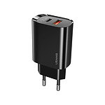 USAMS 20W Adapter met snellaadfunctie - USB-A en USB-C poort - Zwart cross-sell thumbnail