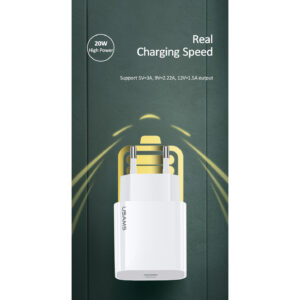 USAMS 20W Adapter met snelladen - 1x USB-C 3
