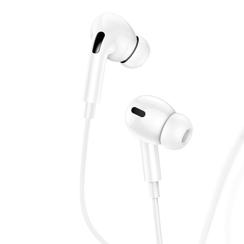 USAMS Bedrade In-Ear Oordopjes 1.2m - Lightning aansluiting - Wit