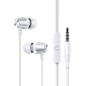 USAMS Bedrade In-Ear Oordopjes 1.2m met 3.5mm AUX aansluiting – Wit