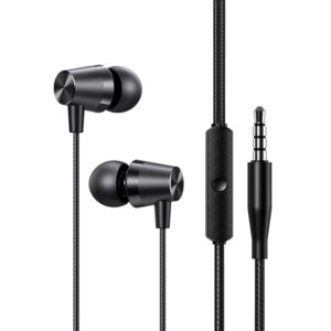 USAMS Bedrade In-Ear Oordopjes 1.2m met 3.5mm AUX aansluiting - Zwart 1