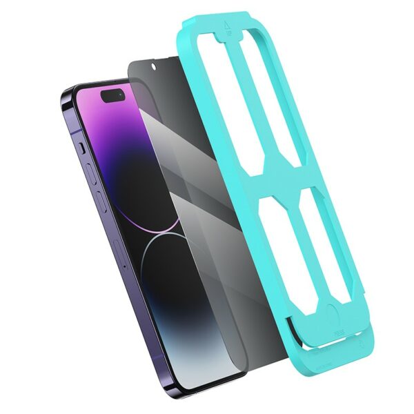 USAMS Privacy Screenprotector met installatie hulpmiddelen - iPhone 14 Pro