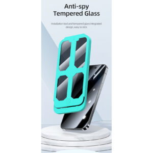 USAMS Privacy Screenprotector met installatie hulpmiddelen - iPhone 3