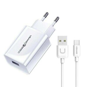 USAMS USB-A naar USB Type-C – 18W Snellader – Kabel en Stekker – 1m