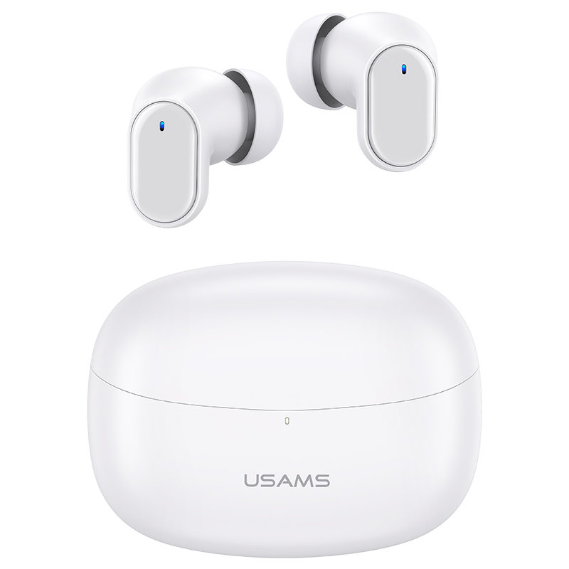 USAMS draadloze Earbuds met Bluetooth 5.1 - Wit