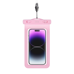 USAMS waterdicht telefoonhoesje voor telefoons tot 7 inch – Roze