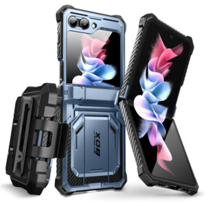 Armorbox Galaxy Z Flip5 hoesje met screen protector – Blauw