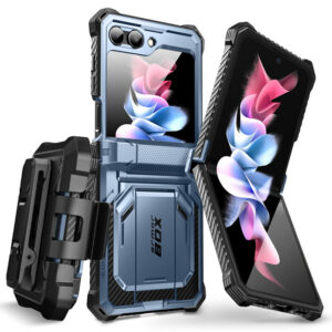 Armorbox Galaxy Z Flip5 hoesje met screen protector - Blauw