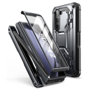 Armorbox Galaxy Z Fold5 hoesje met screen protector en penhouder - Zwart