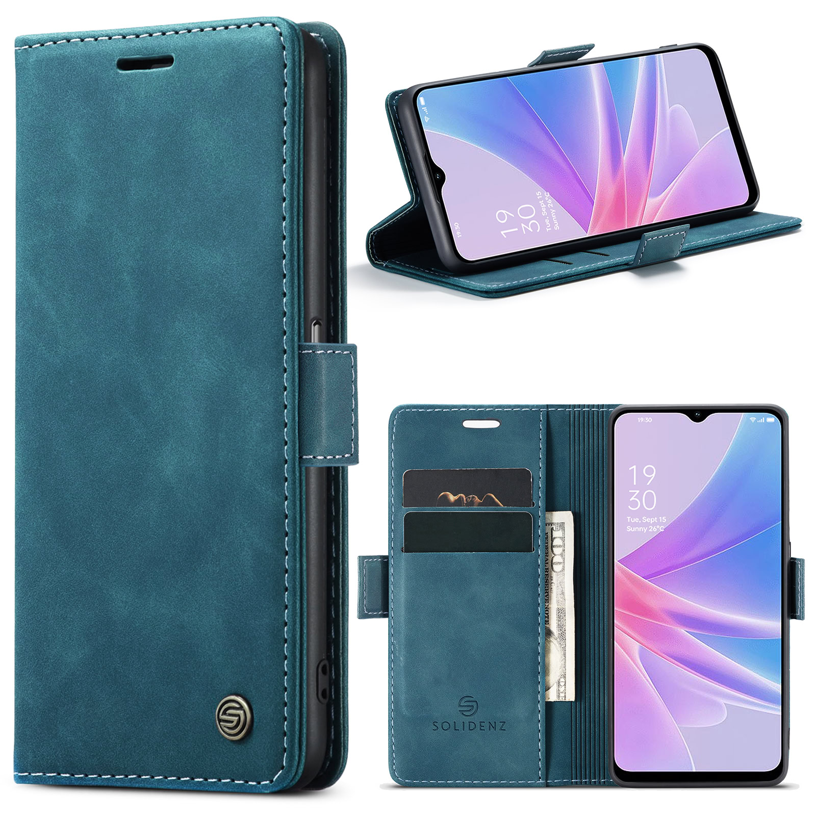 Solidenz Urban Book Oppo A78 5G hoesje - Blauw