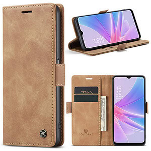 Solidenz Urban Book Oppo A78 5G hoesje – Bruin