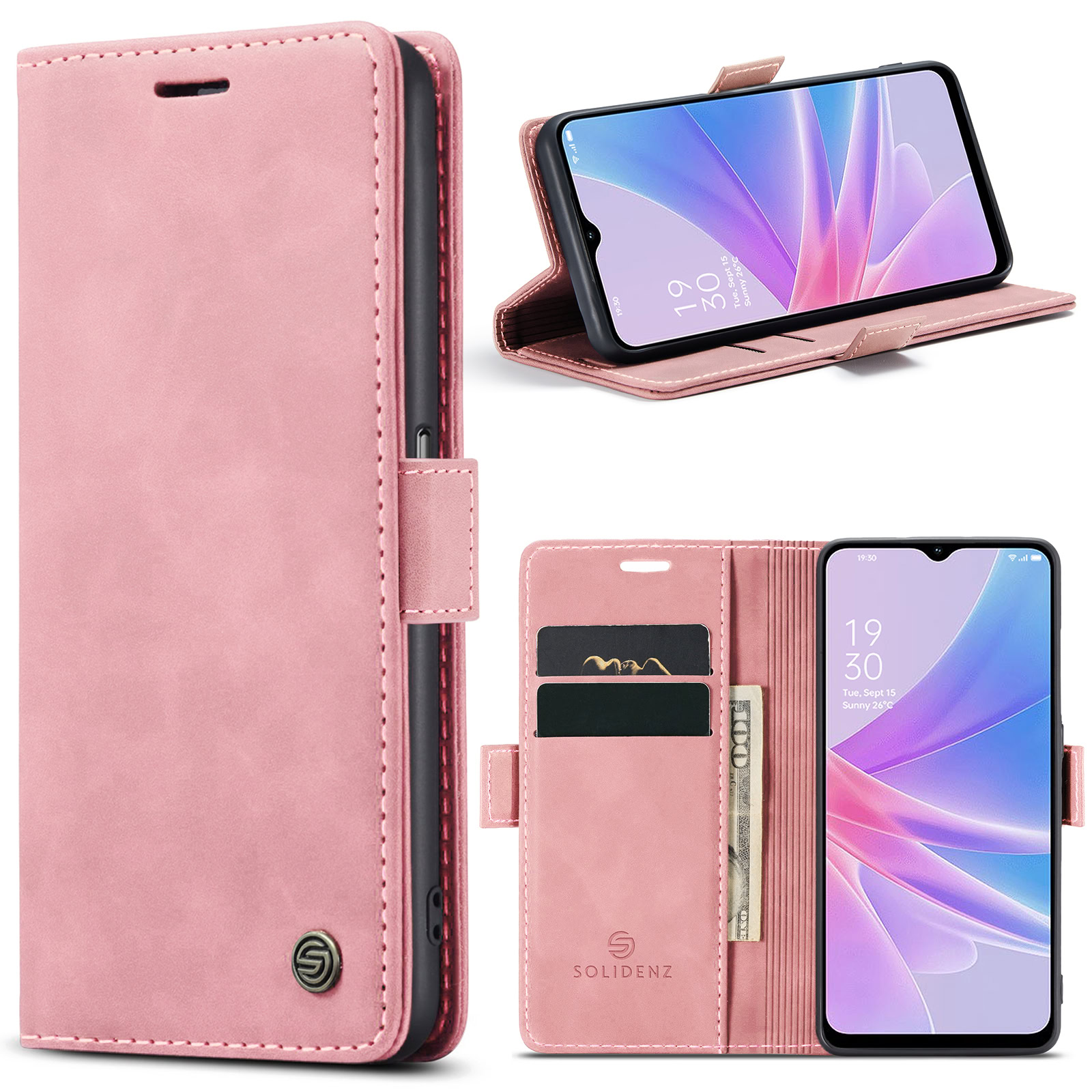 Solidenz Urban Book Oppo A78 5G hoesje - Roze