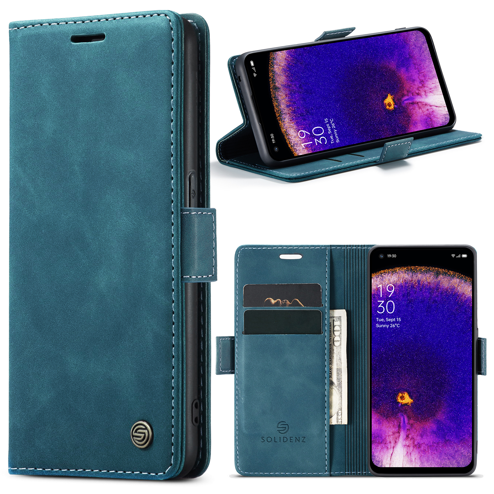 variatie Solidenz Urban Book Oppo Find X5 Lite hoesje – Blauw